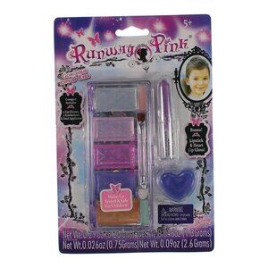 Runway Pink Girls Makeup Gorgeous Eyeshadow Lips Lipstick Gloss Assortment NEW